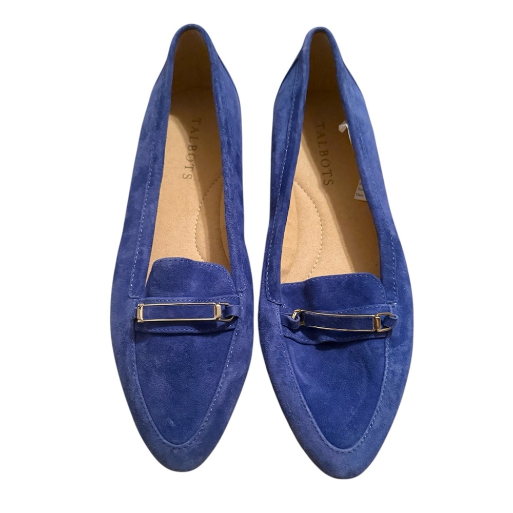 Women's Blue Suede Loafers